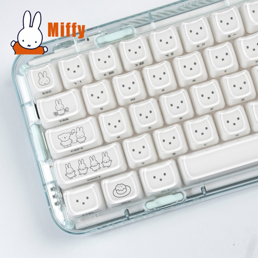 Pad Gaming Console - Kawaii Miffy Tastenkappen Niedliche Hasen-Tastenkappen für