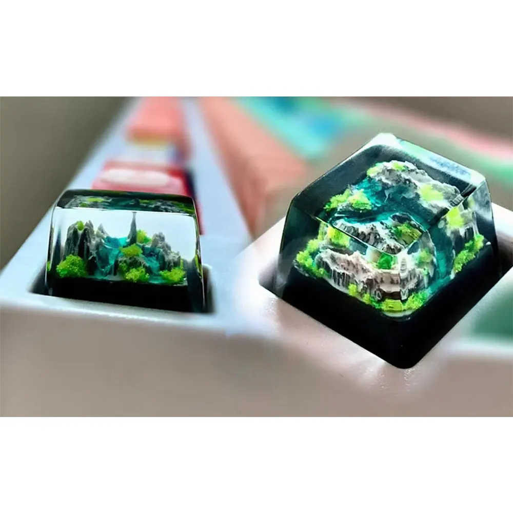 Pad Gaming Console - Mountain And Sea Kunstharz RGB-Tastenkappen für