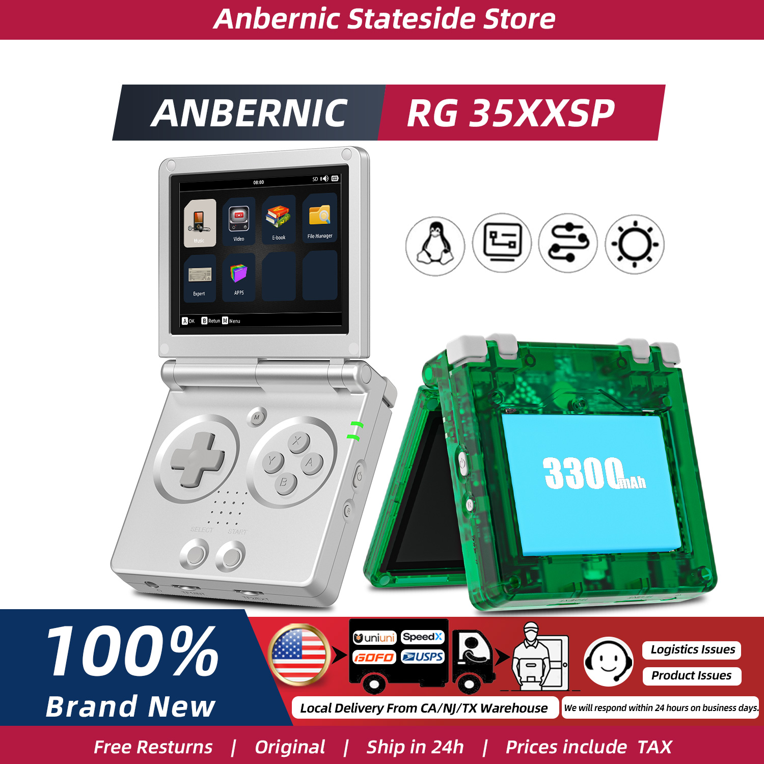 ANBERNIC RG35XXSP Flip 3,5 Zol – Gaming Console Years Bewertung und Preis
