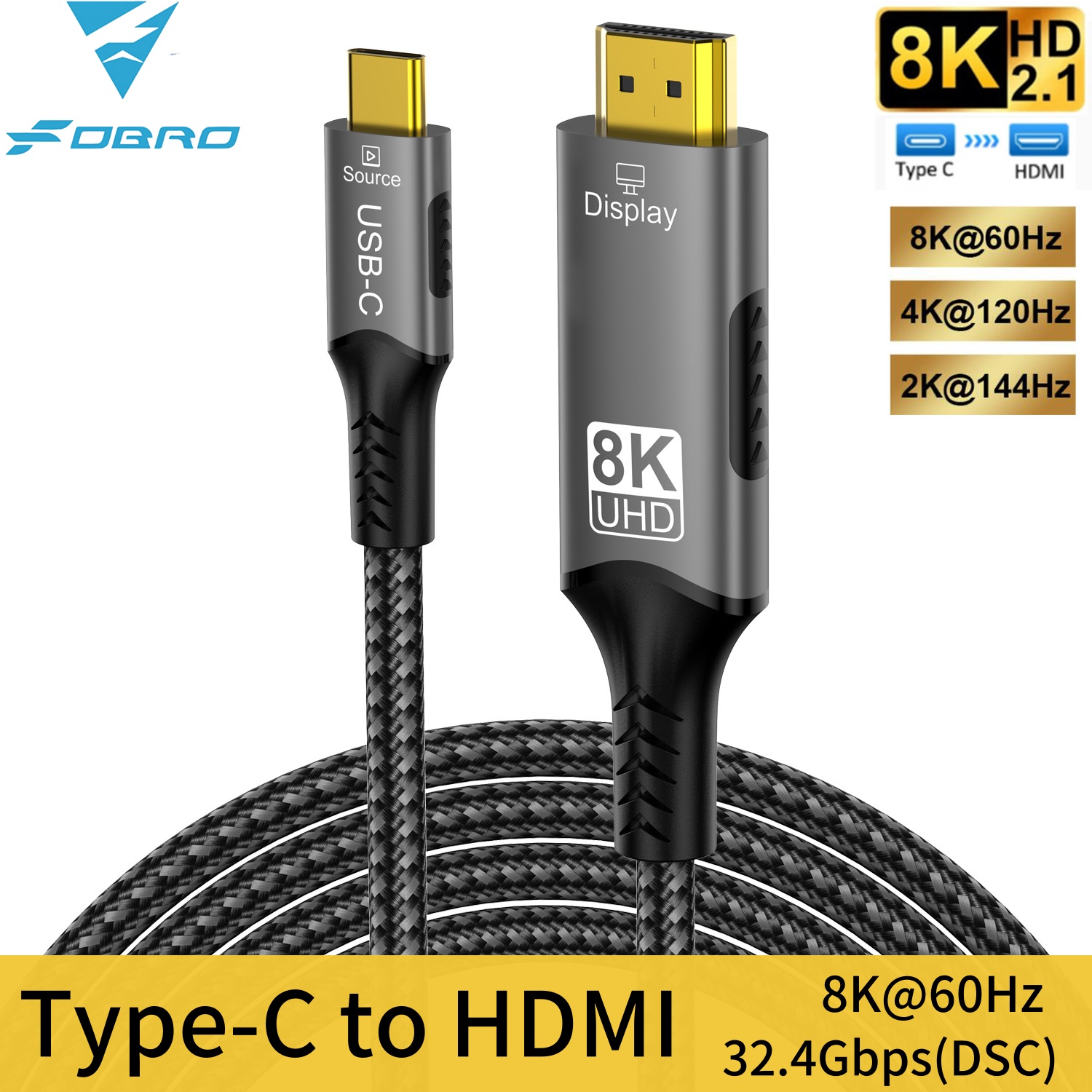 8K Typ C auf HDMI 2.1 Kabel 32 – Hdmi Cable 2.1 Bewertung und Preis