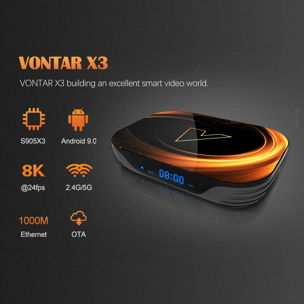 VONTAR X3 4GB 32GB 8K TV-Box A – Gaming Console Tv Stand Bewertung und Preis