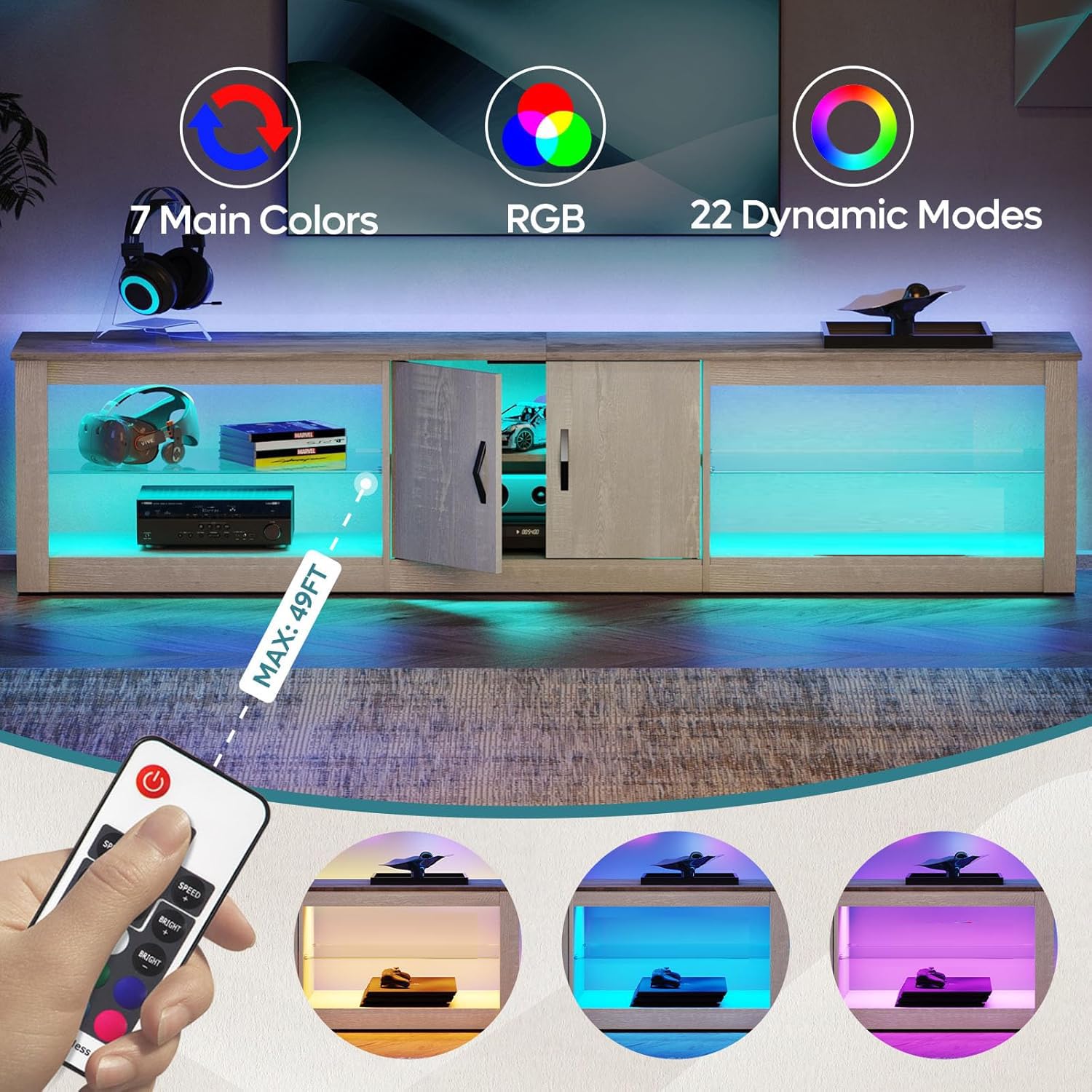 80-Zoll-TV-Ständer für 75-86-Z – Gaming Console Tv Stand Bewertung und Preis