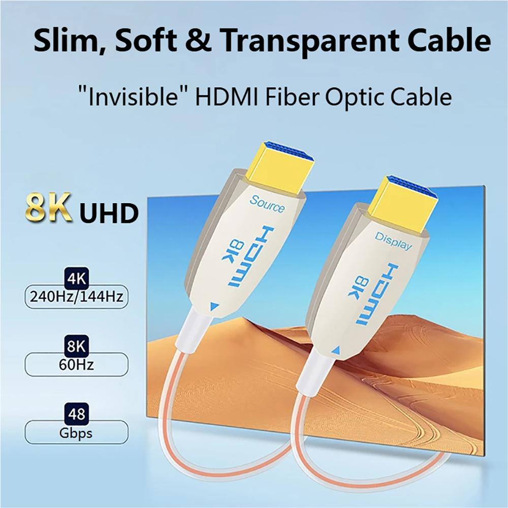 Ultradünnes 8K HDMI 2.1 Glasfa – Hdmi Cable 2.1 Bewertung und Preis